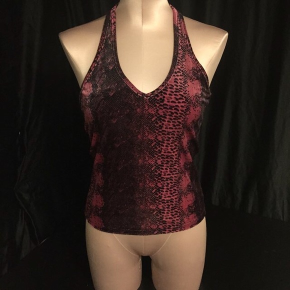 COPY - Pink snake print velvet halter! - Picture 1 of 3